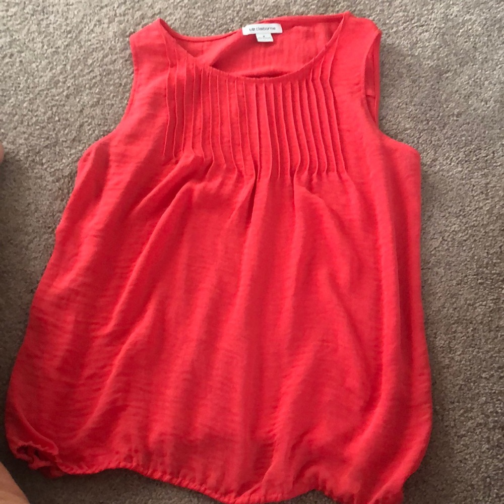 Liz Claiborne coral pink tank top